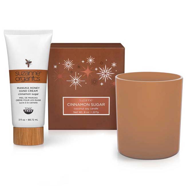 Cinnamon Sugar Candle & Manuka Honey Hand Cream Set