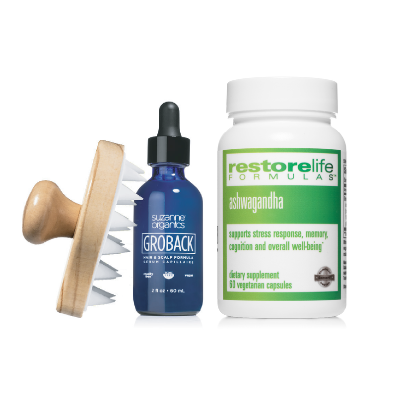 GROBACK 2-Piece Kit (Groback Hair & Scalp Formula + Ashwagandha)