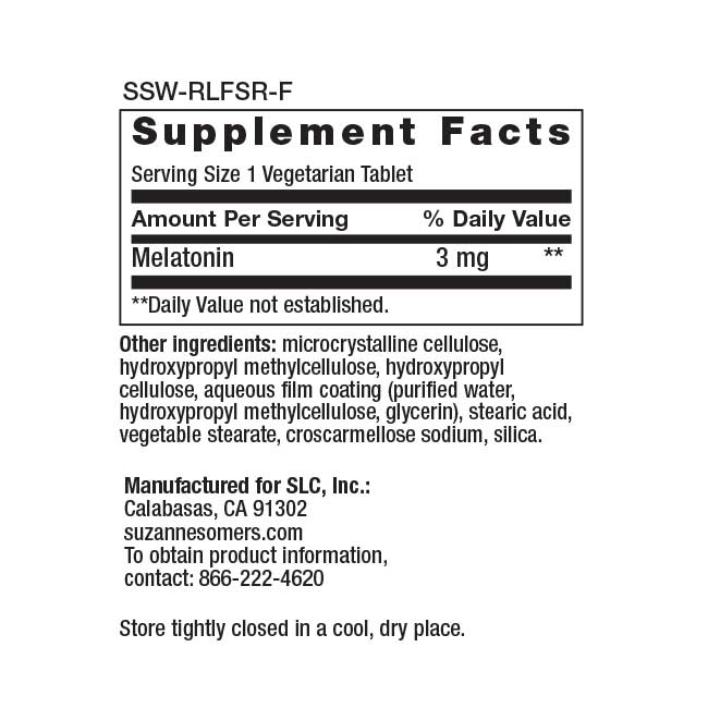 RestoreLife Formulas Sleep Renew Dietary Supplement - Supplement Facts