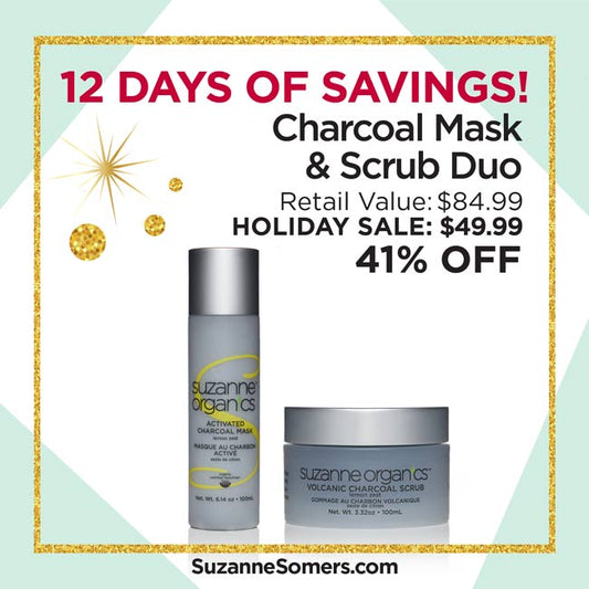 #5 - SUZANNE Organics Volcanic Charcoal Scrub and Activated Charcoal Mask Combo - 12 Days of Savings