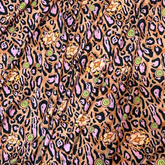 Leopard Lotus Blossom Pajama Set