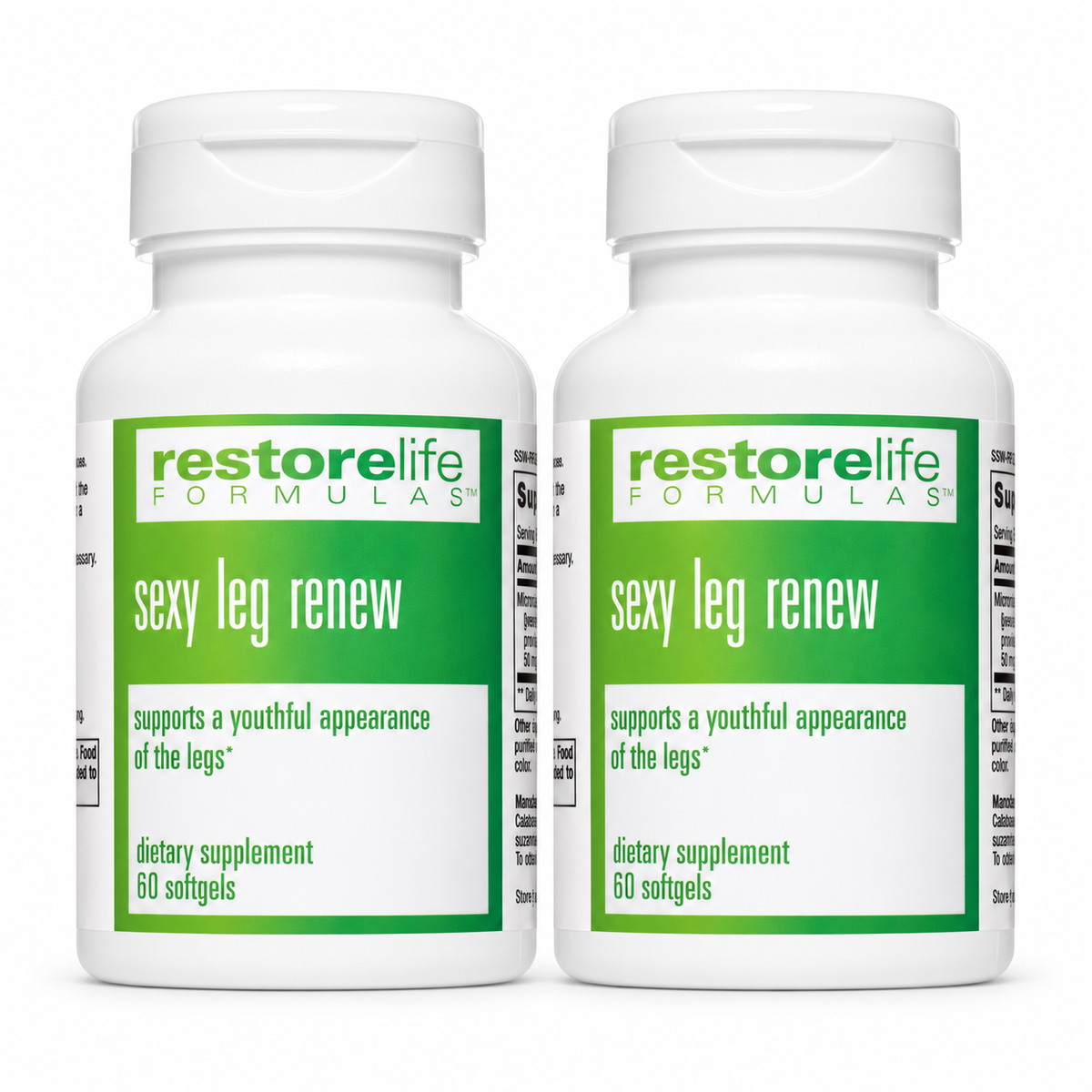 RestoreLife Formulas Sexy Leg Renew Natural Supplement - 2-Pack