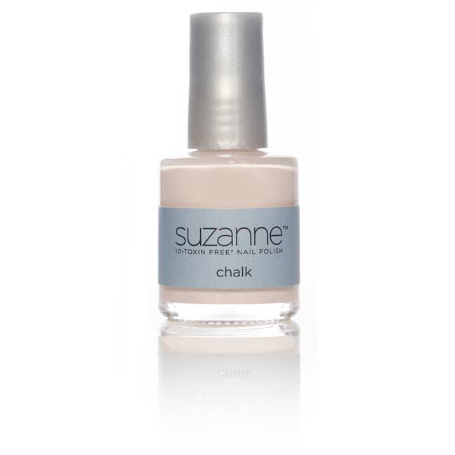 bottle of whitish nail polish -chalk color