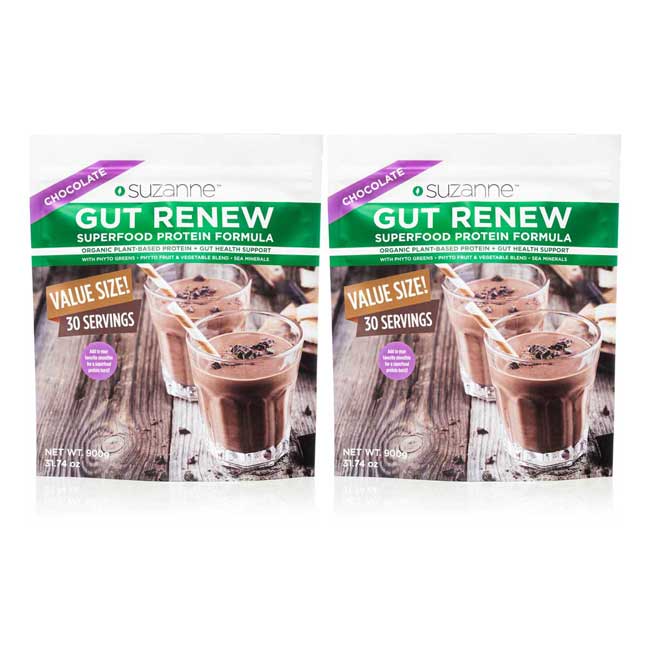 Value Size GUT RENEW Formula 2-Pack - Chocolate (30 servings each)