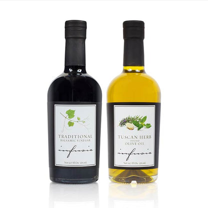 INFUSIO Aromatic Infused Extra-Virgin Olive Oil and Balsamic Vinegar Combo