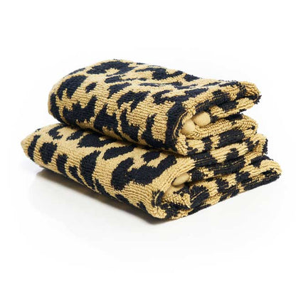 Leopard Print Wash Cloth and Hand Towel Set