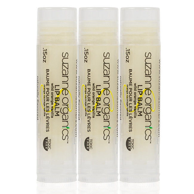 Skincare - SUZANNE Organics Wild Orange Vanilla Lip Balm 3‑Pack