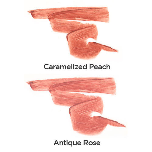 SUZANNE Organics Sheer Satin Lipstick Duo – Antique Rose and Caramelized Peach