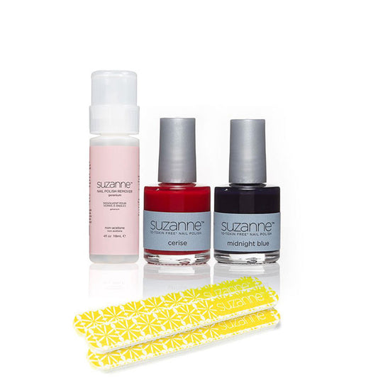 SUZANNE 10-Toxin Free Mega Nail Kit - • Choice of 2 Nail Polish • Polish Remover  • 3 Pack of Nail Files