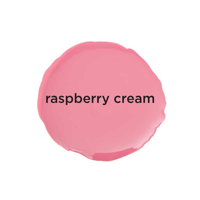pinkish raspberry cream swatch
