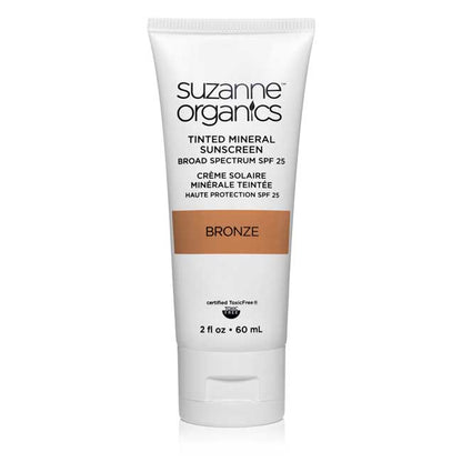 SUZANNE Organics Broad Spectrum Tinted Mineral Sunscreen SPF25 (2 Options)