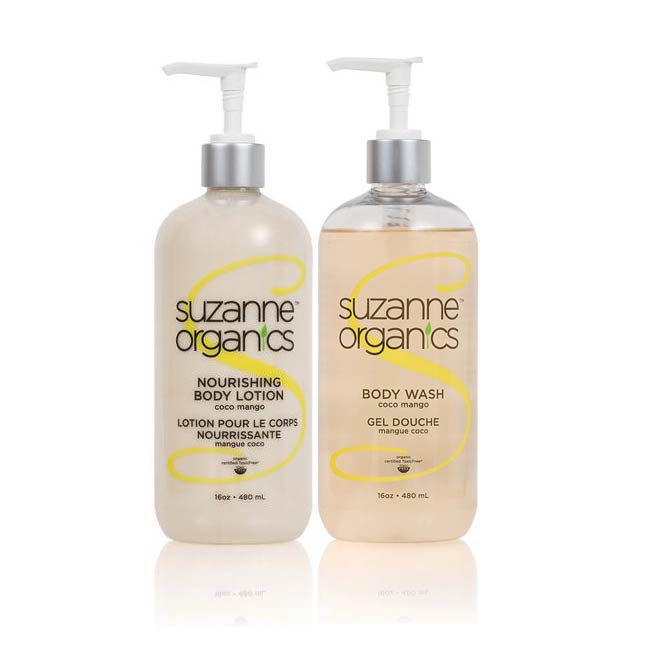 skincare - SUZANNE Organics Salon Size Coco Mango Body Wash and Body Lotion Duo