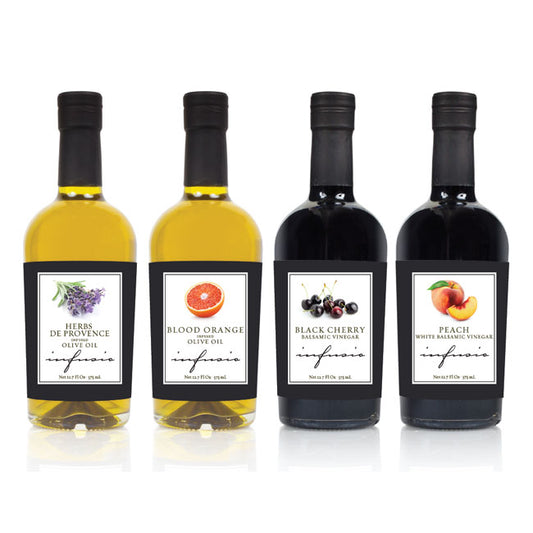 INFUSIO Aromatic Infused Extra-Virgin Olive Oil and Balsamic Fall 4-Pack