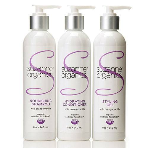 Haircare - SUZANNE Organics Three-Piece Complete Haircare Set - Wild Orange Vanilla Nourishing Shampoo, Wild Orange Vanilla Hydrating Conditioner, Wild Orange Vanilla Styling Gel