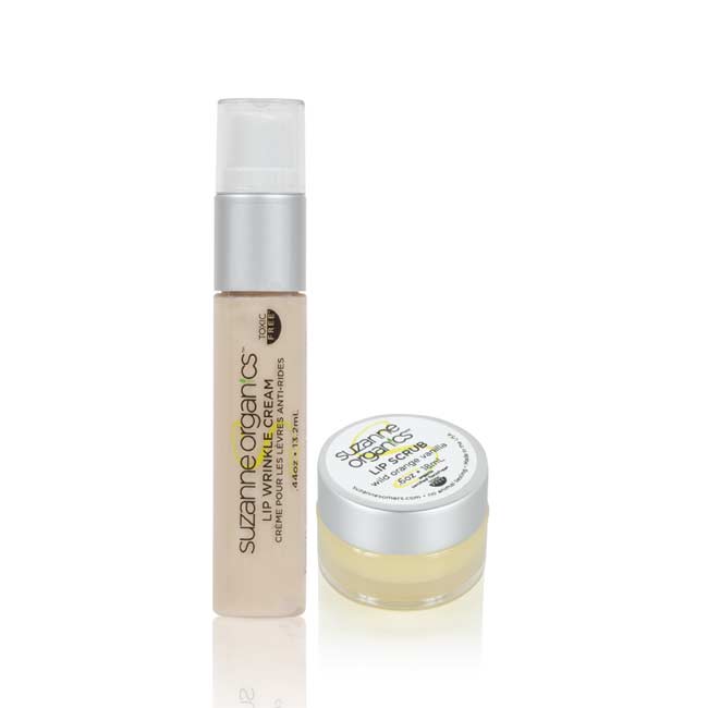 SUZANNE Organics Lip Wrinkle Cream + Lip Scrub