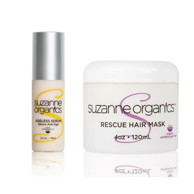 minikit featuring ageless serum and rescue hair mask