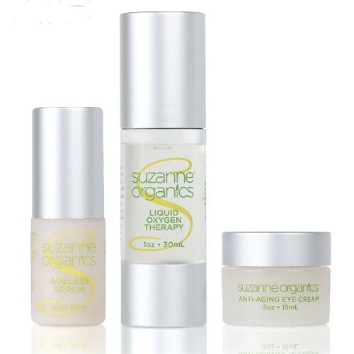 Skincare - SUZANNE Organics Anti-Wrinkle Arsenal Trio - Ageless Serum, Liquid Oxygen Therapy, Anti-aging Eye Cream