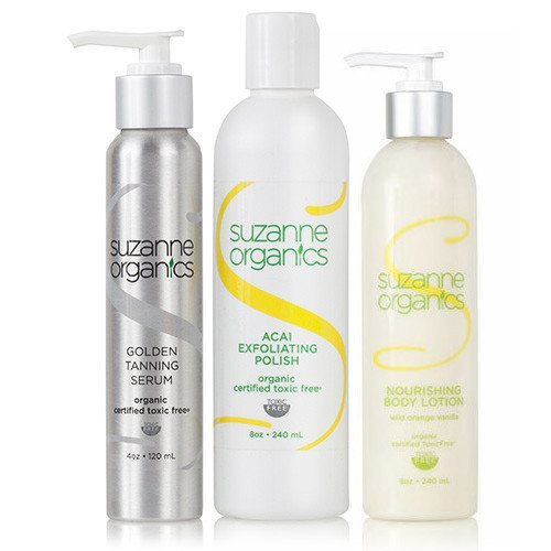Skincare - SUZANNE Organics Tanning Trio - tanning serum, açaí exfoliating polish, body lotion