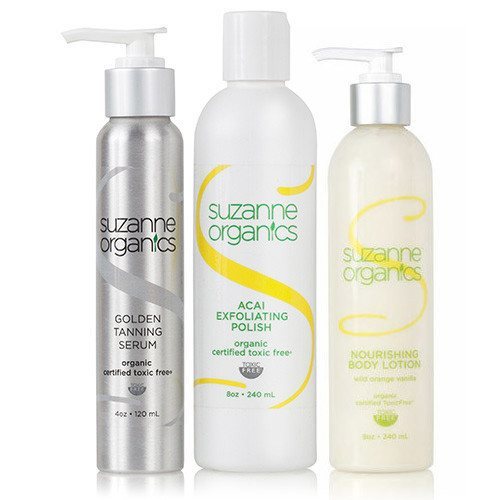 Skincare - SUZANNE Organics Tanning Trio - tanning serum, açaí exfoliating polish, body lotion